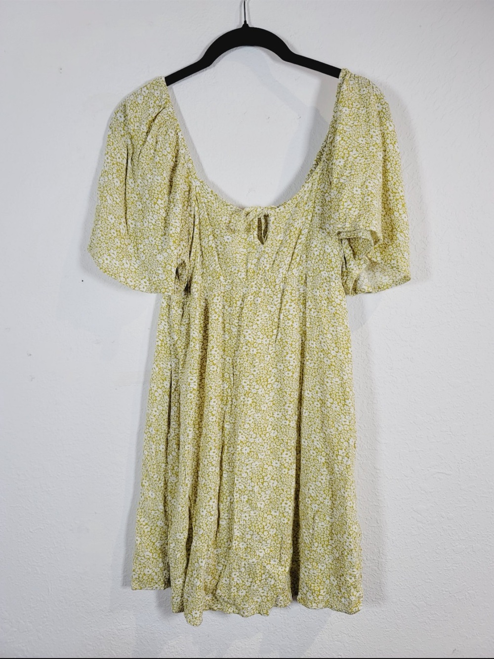 Billabong Garden Flutter Light Green Floral Puff-Sleeve Summer Dress, Size Small - Picture 1 of 4